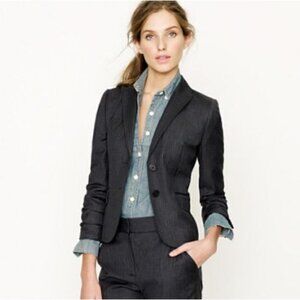 J. Crew | Super 120s Pinstripe Grey Wool